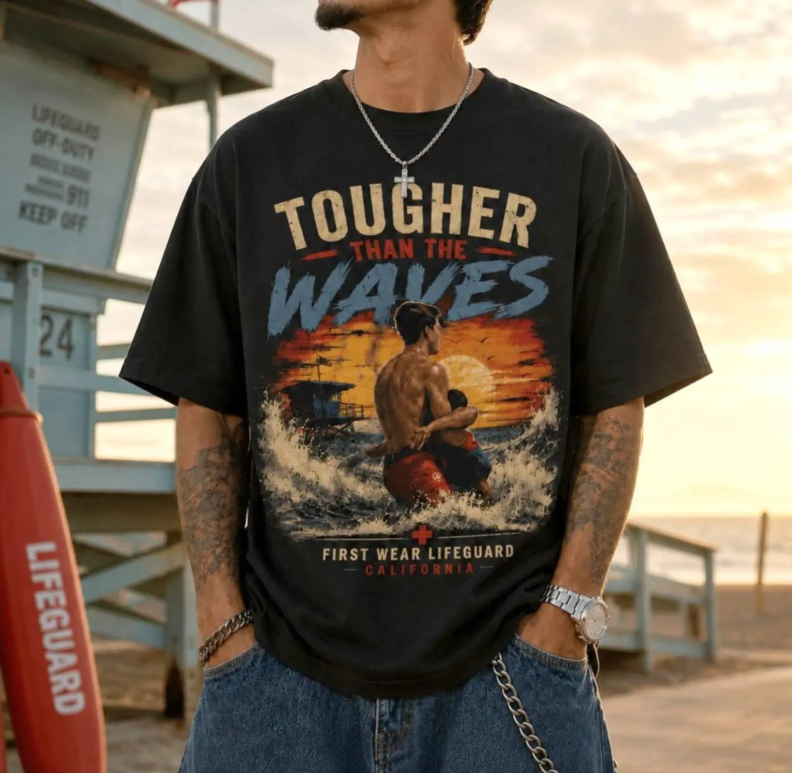 Tougher Than The Waves Ryder Williams Lifeguard Shirt, California Beach Rescue Hero Tee, American Lifeguard Tribute T-Shirt