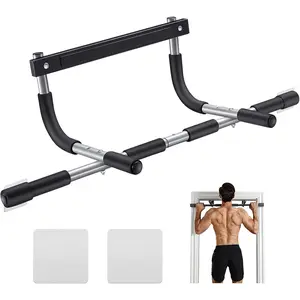 Pull Up Bar for Doorway | Thickened Steel Max Limit 440 lbs Upper Body Fitness Workout Bar| Multi-Grip Strength for Doorway | Indoor Chin-Up Bar Fitness Trainer for Home Gym Portable