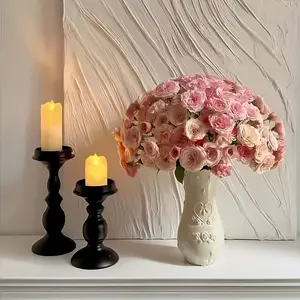 Vintage European Style Vase Rose Peony Elegant Flower Arrangement Centerpiece Wedding Living Room Home Decoration Durable Plastic Cylindrical Vase No Electricity Bohemian Country Classic Decoration Luxury Floral Display