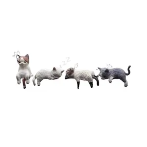 Car Dashboard Decoration, 4 Pcs Car Interior Ornaments,Dashboard Miniature Figurines, Cute Car Interior Accessories,Car Trinkets, Car Desktop Decor