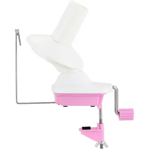 Manual Yarn Ball Winder Capacity 4-Ounce Hand-Operated Winder Holder for Swift Yarn  Fiber String Ball (Pink)