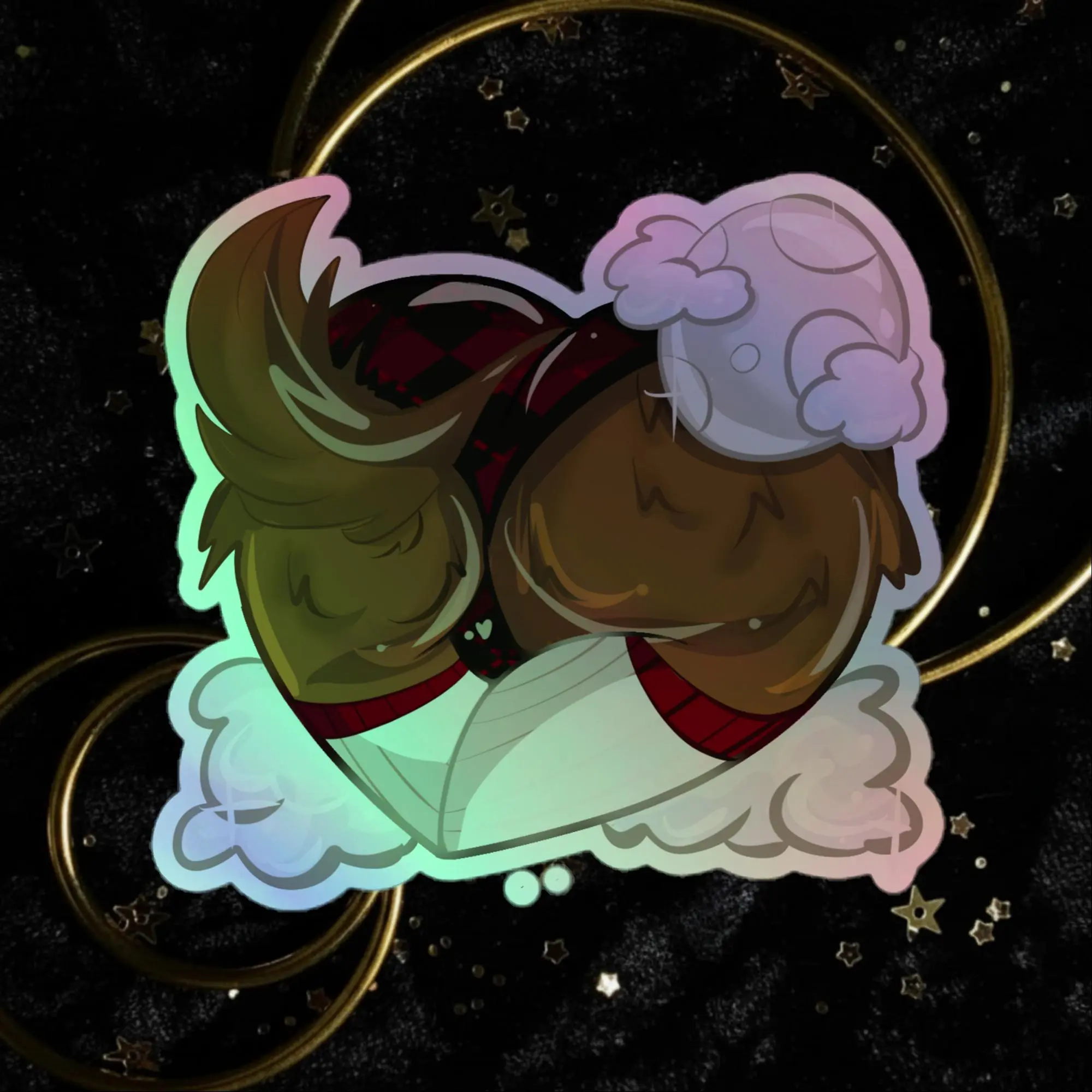 Werewolf Booty Holographic stickers
