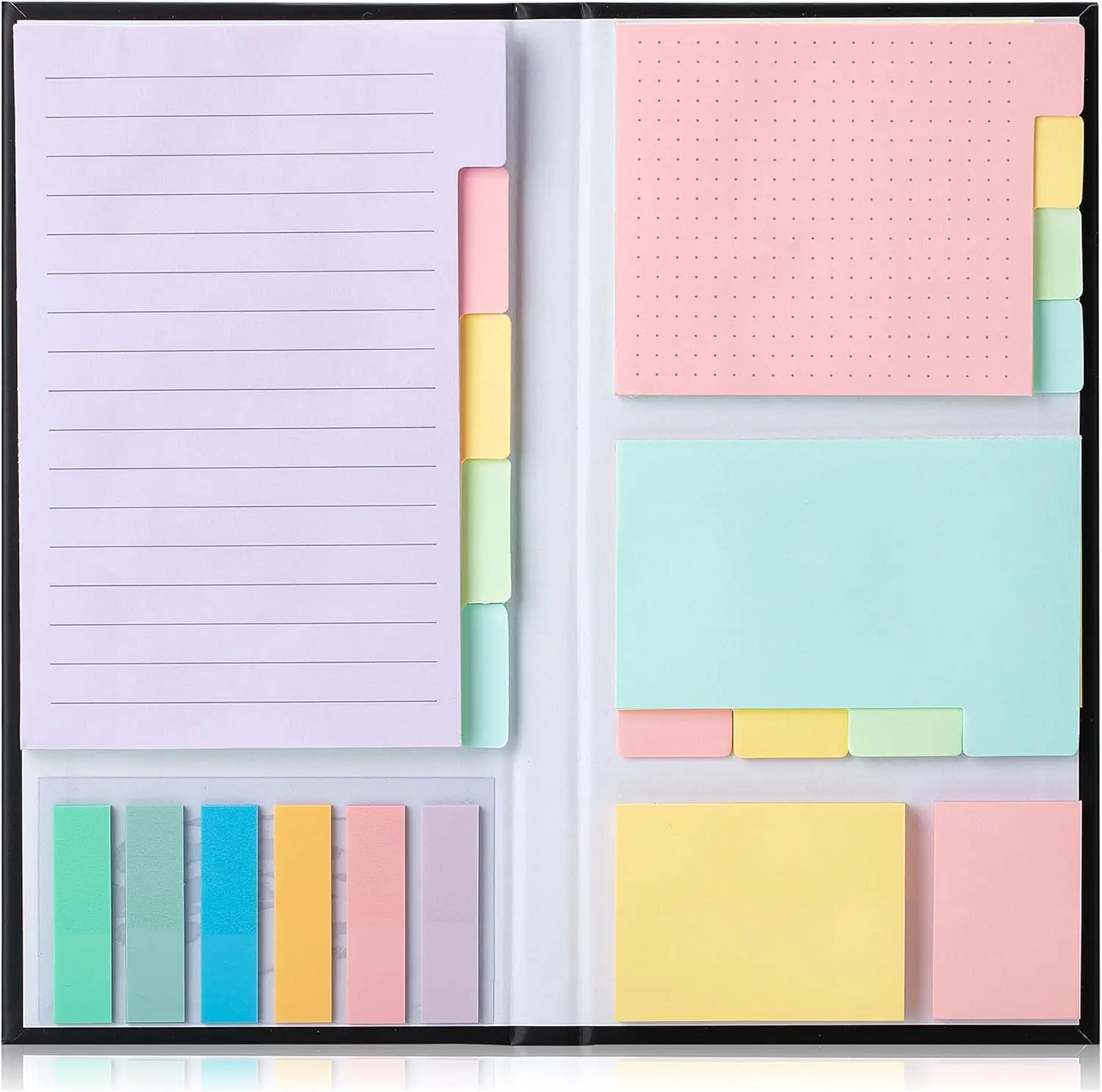 Mr. Pen- Sticky Notes Set, 410 Pack, Ruled, Dotted & Blank Notes with 150 Index Tabs, Divider Sticky Pads for Bible Study, Office, School, Planning, Journaling & Organization