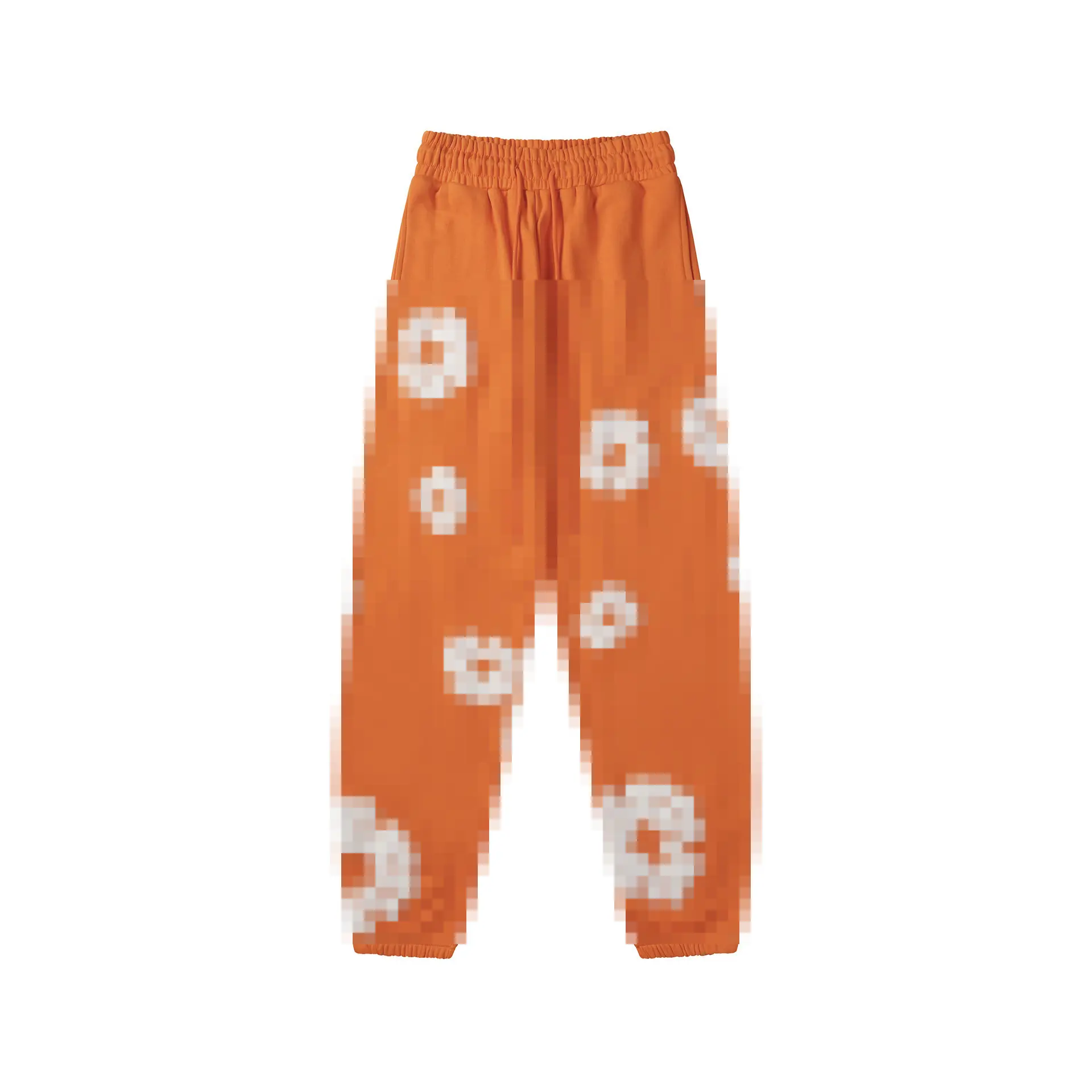 Orange pants (white floral wreath)