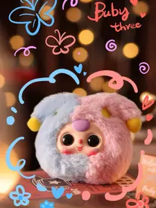 Babythree The twelve zodiac sign series plush blind boxes can be used as bag accessories or tabletop ornaments.
