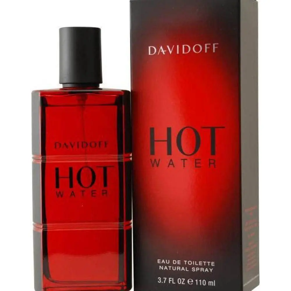 Davidoff Hot Water Eau de Toilette for Men, Bold Woody Fragrance with Absinthe and a Patchouli Base, 3.7 fl oz Spray