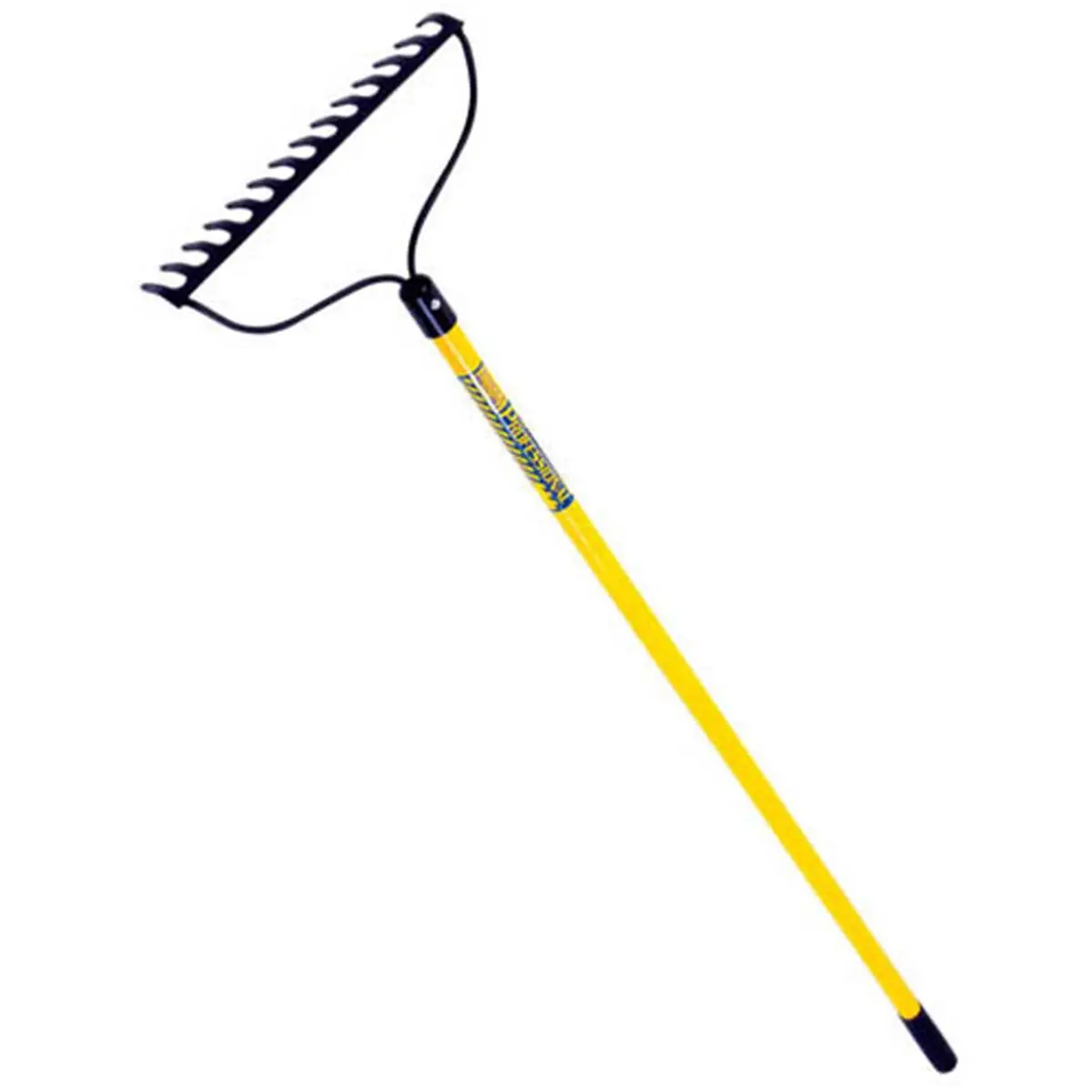 Seymour Professional Vinyl-Ready Bow Rake, 60" Fiberglass Handle, 14 Carbon Steel Welded Heat-Treated Tines, 15" x 3.5" Head, for Industrial & Commercial Use, Ideal for Farmers