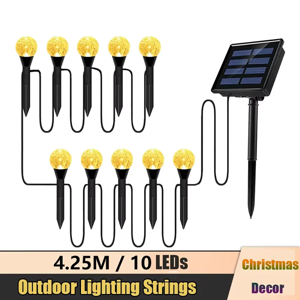 Outdoor Solar Bubbles Lawn Lamp String Set Landscape Decor Waterproof Leds Solar-Powered Stake Lights for Garden Yard Christmas Decoration Lighting