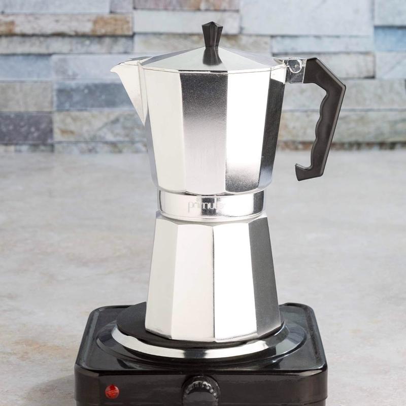 Cafetera de estufa de gas o eléctrica !!  Cafetera italiana. Cafetera de aluminio de 6 tazas.