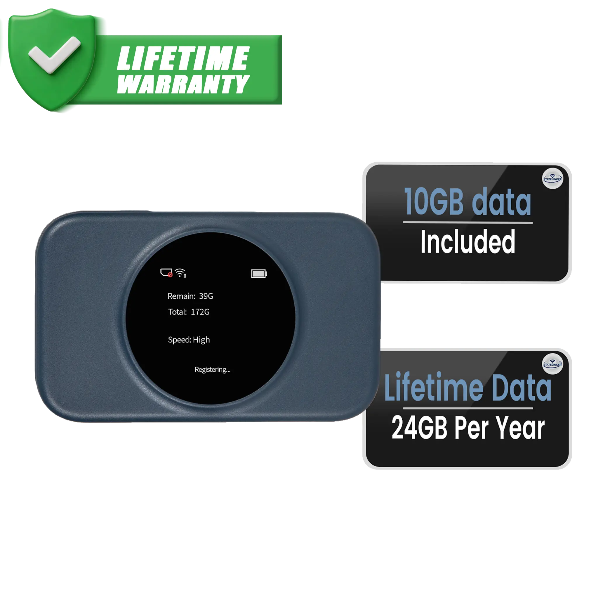 Statelinker S2 Portable WiFi Hotspot Device with USB Connectivity