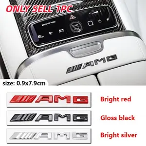 1pcs Amg Car Center Console Decoration Sticker, Scratch-Resistant Wear-Resistant Emblem, Strong Adhesive, Not Easy to Peel Off, Fits All Amg Models