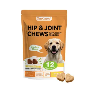 OURCARES Hip & Joint Mobility Bites with MSM &Glucosamine, 12 Soft Chews Treats for Dogs' Muscle &Joint Support Feeding