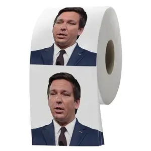 Gagster Funny Toilet Paper Rolls Featuring Ron DeSantis - Republican Gag Gift Novelty TP With Full-Color Image Count Pack Prank with Hilarious Printed Toilet Paper