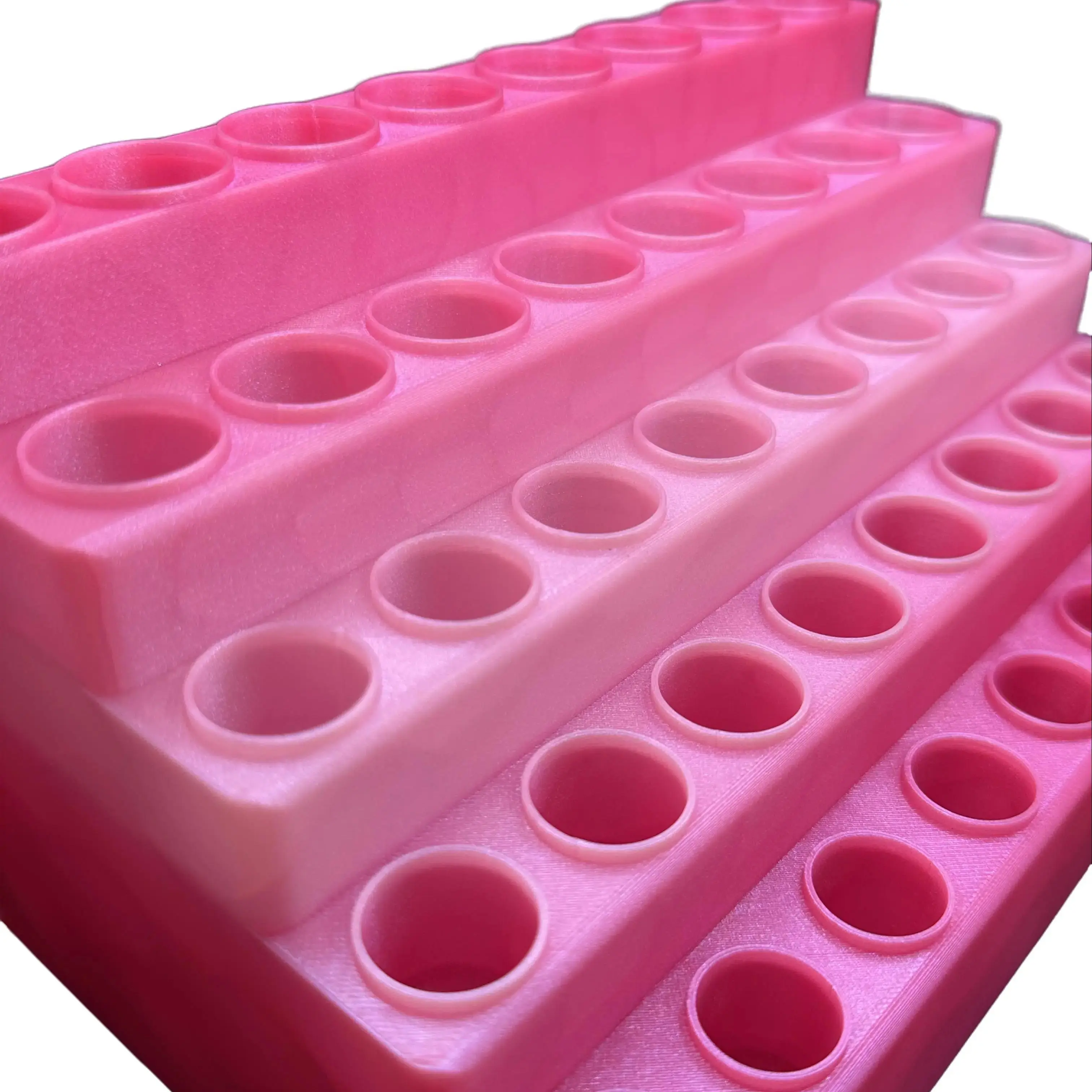 Pink hombre transparent glitter