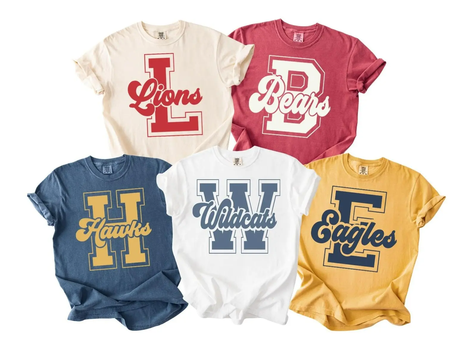 Comfort Colors Custom School Mascot Shirt, Personalized Team Spirit Shirt, Game Day Outfit, Cheer Mom Mascot Shirt, Football Season Shirt - AL