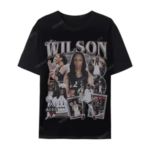 A'ja Wilson Graphic Tee , Washed Cotton Basketball Streetwear Shirt