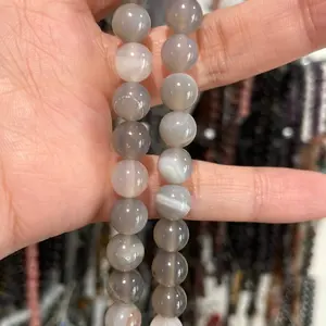 Grey onyx 8 mm 15 inch strand