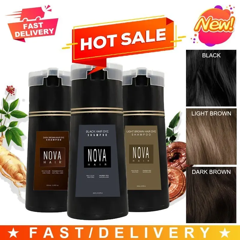 Hair Dye Shampoo, Nova Hair Instant Dye Shampoo,Hair Color Shampoo for Hair Blend Conditioner Gentle Haircare hair dye
