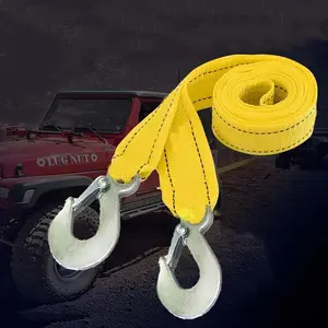 4M Nylon Car Tow Strap Emergency Towing Rope, 3 Tonne High Tensile Strength, Ideal for Vehicle Recovery with Storage Bag