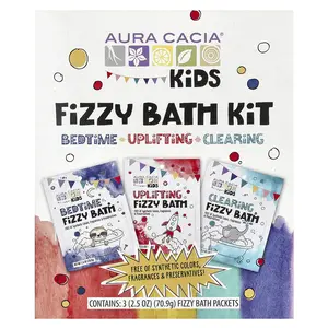 Aura Cacia Kids, Fizzy Bath Kit, Variety , 3 Packets, 2.5 oz (70.9 g) Each