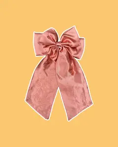 One More Chapter Satin Hair Bow Clip | Bookish Gift | Bookish Hair Clip | Embroidered Satin Bow