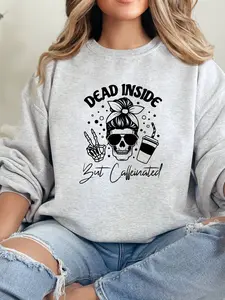 Dead Inside But Caffeinated Graphic