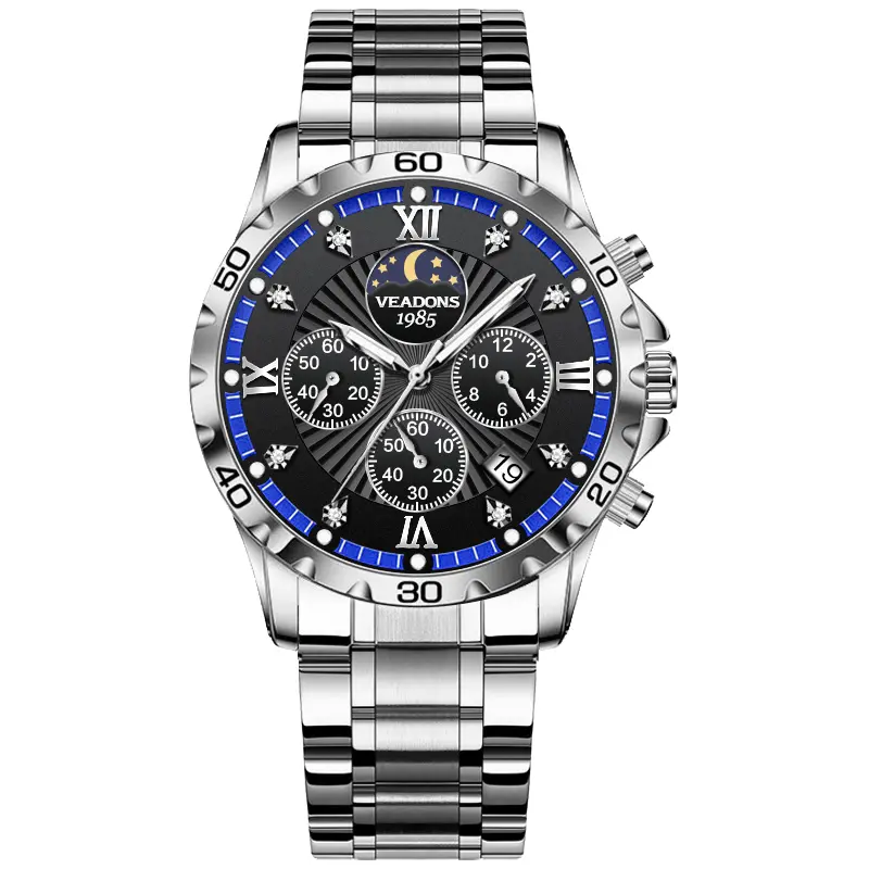 【Galaxy Commander】 Brand Counter  Men’s  Luxury  Luminous  Watch Multifunction Wristwatch – Four Sub‑Dials & Six Hands | High‑End Fashion Elegant Design | Ideal Gift for Husband or Boyfriend with a Ceremonial Touch​ Boss Wristwatch for Party Daily Wear