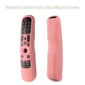 Silicone protective case for LG AN-MR21GA / AN-MR22GA remote controls [shockproof] and anti-slip; also suitable for LG MR23GA MR24GN Magic remote controls. Includes protective case/stand/shell.
