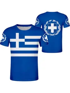 Hellas Totem Greece Emblem Graphic T Shirt for Men Clothing 3D Print Greek Nation Flag Tshirt Fashion Streetwear Tops Tee Shirts