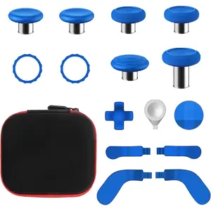 15 in 1 Accessories for  Elite  Controller Series 2,Metal Thumbsticks Replacement Set with 4 Paddles,2 D-pad and Repair Tools for  Elite Series 2 Core Controller (Core Blue)