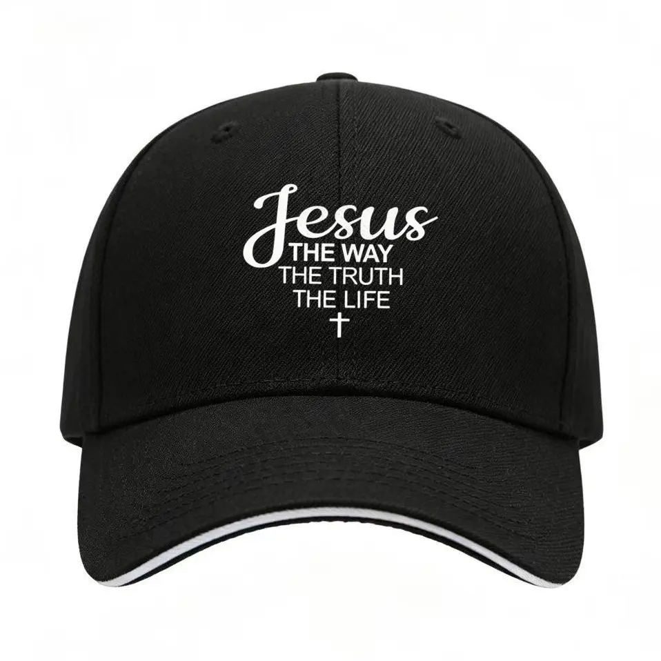 Jesus The Way Truth Life Christian Dad Hat - Religious Baseball Cap, Christian Graphic Hats, Faith-Based Headwear, Faith-Based Graphic Hats