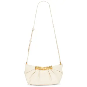 JW PEI Leia Pleated Clutch in White