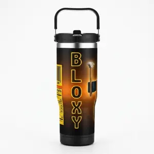 Roblox Bloxy Cola 30oz Stainless Steel Insulated Cup, Funny Roblox Gaming Nutrition Facts Large Capacity, Portable Water Cup With Handle, Car Cup, Non Slip, Leak Proof, Gift For Family And Friends, Suitable For Office, And Family Leisure Back To School