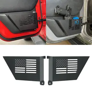 Sunpie Metal Storage Boxes Compatible with 2007-2018 Jeep Wrangler JK JKU 2/4 Door, 4 Pack Front Door Side Insert Organizer Pockets for Jeep Saggy Net Replacement(Black) jeep wrangler accessory