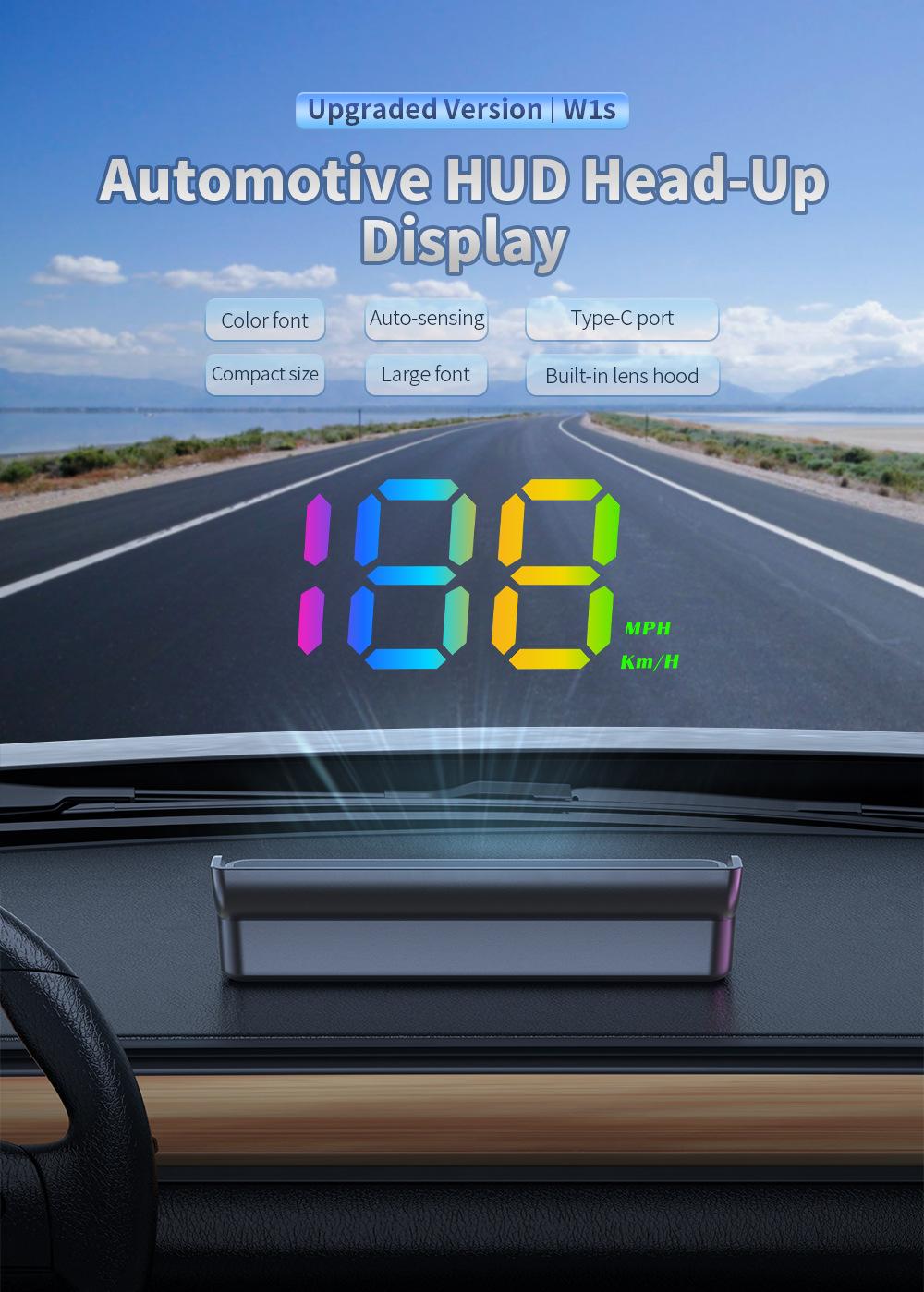 2026 New HUD Head Up Display GPS Speedometer Car Digital MPH Speed Monitor