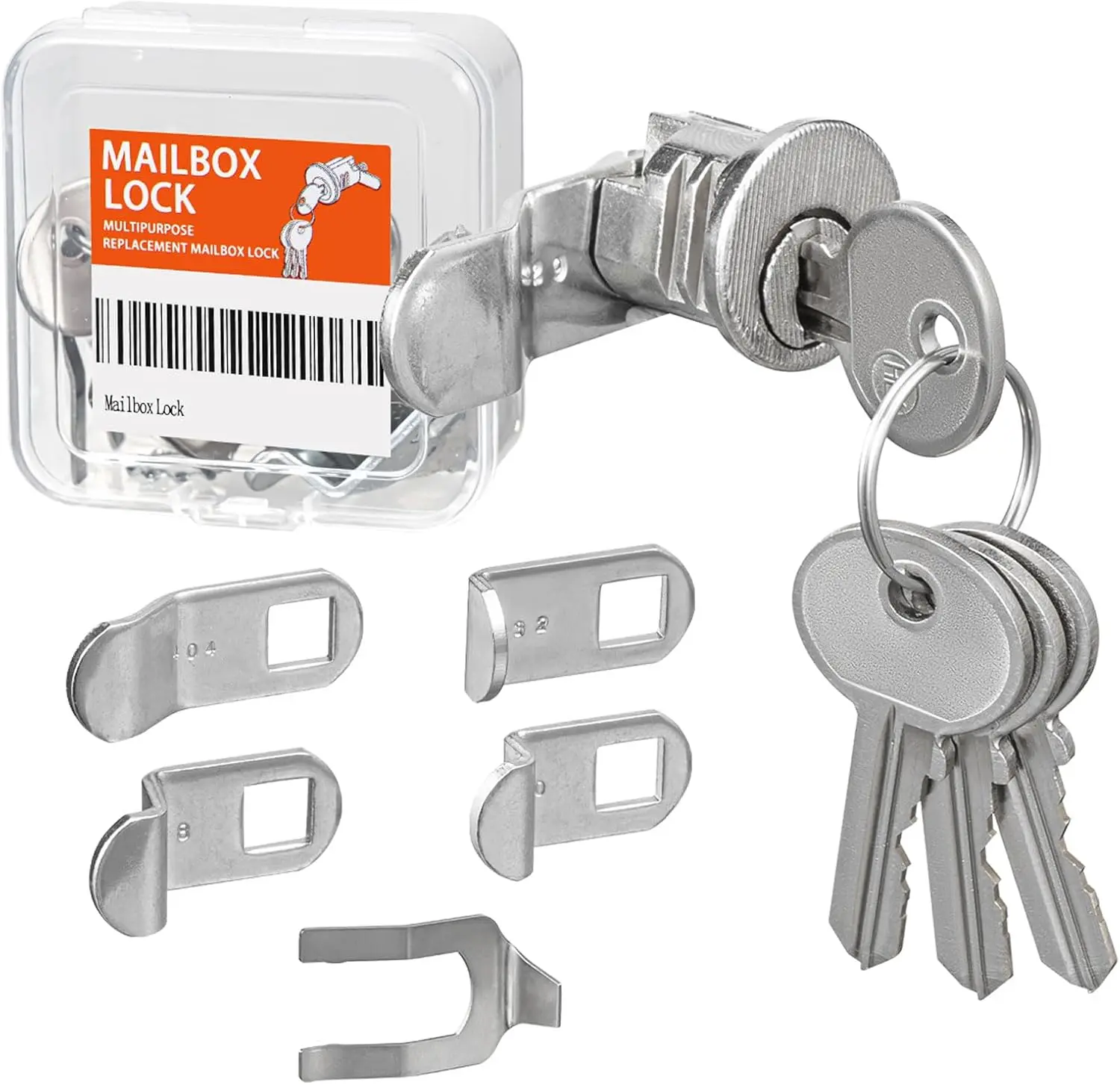 Mailbox Lock Replacement with 4 Keys - Multipurpo Mail Box Locks Compatible with Almost All Brands - Universal Lock Pick t - File Cabinet Lock - Durable and cure