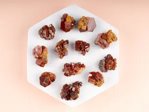 Vanadinite Cluster 1-25 grams, Grade AAA Vanadinite Specimens, Moroccan Vanadinite Red, Chakra Healing, Natural Raw Healing Crystals & Decor