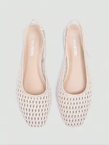 Women's Woven Slingback Sandals, Elegant Casual Footwear for Commute and Daily Wear, Stylish Comfortable Shoes for Women, Summer Flats