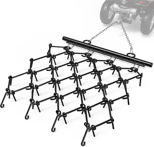 YITAMOTOR Heavy Duty Drag Harrow 5 FT x 4.5 FT, 1/2" Tines for ATV, UTVs, Lawn Tractors Leveling, Grading, Pastures, Breaking up Soil