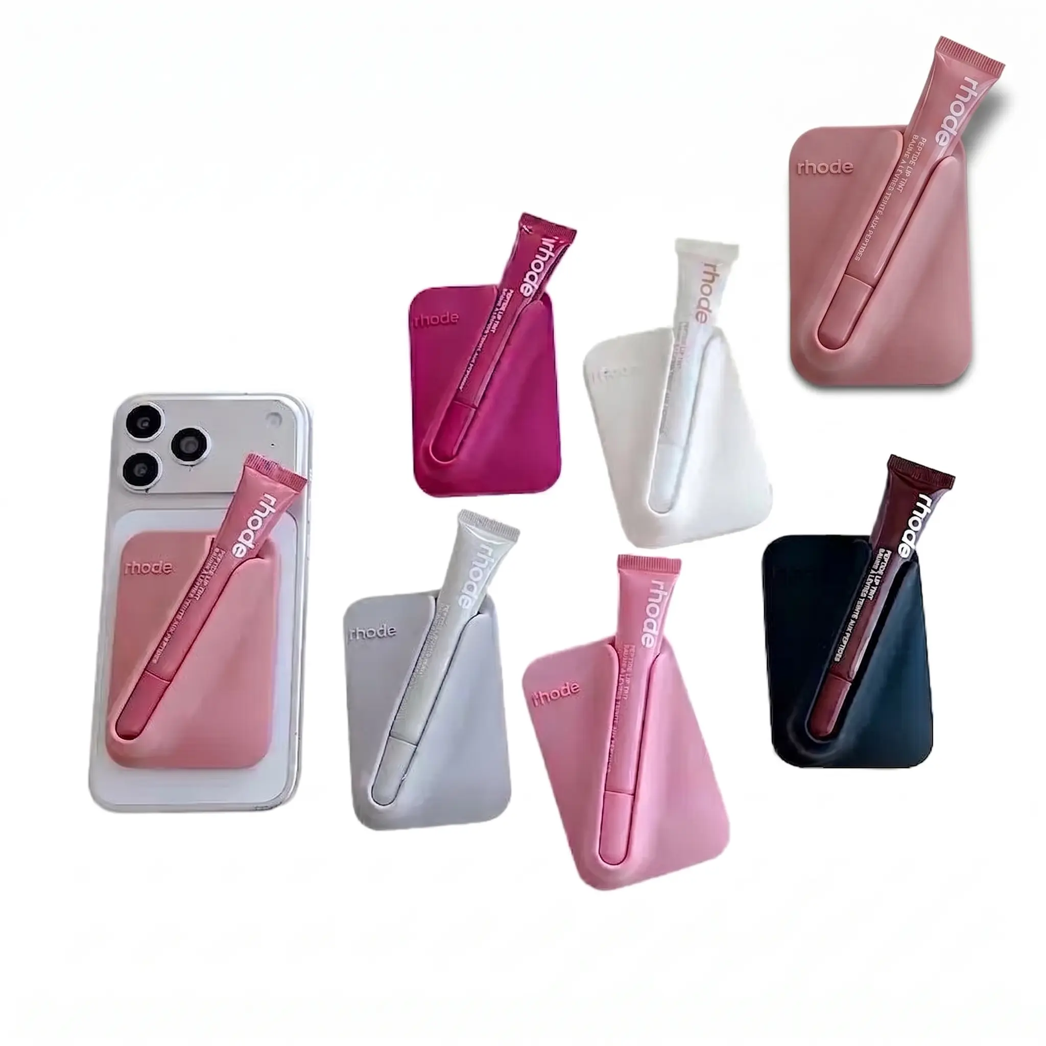 Snap-On Lip Gloss Holder Phone Case with MagSafe for iPhone 13 14 15 15 17 Pro Max - On-the-Go Lipstick Storage Glossy Protective Cover Summervibes right hand cell phone tiktokshopcreatorpicks