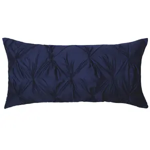 Navy Blue Pintuck Throw Pillow Navy Blue Pintuck Throw Pillow