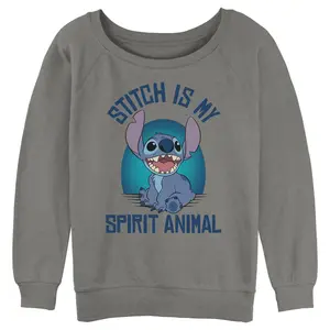 Juniors Womens Lilo & Stitch My Spirit Animal Sweatshirt