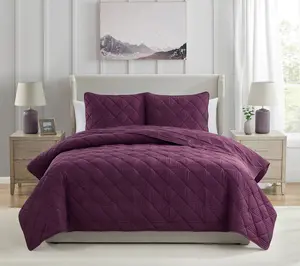 VCNY Home Lucy 3-Piece Diamond Microfiber QuiltSet, King