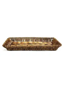 Mr. MJs Trading AI-5175-80 Dark Willow Rectangular Plates Display Tray, Large Tray Plates for Kitchenware & Tableware Use