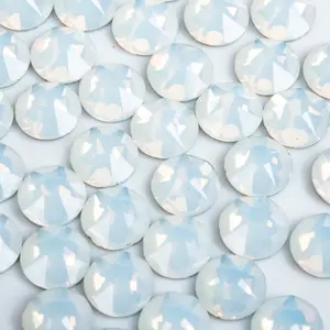 Tammy Taylor Nails SS12 Swarovski White Opal Round | Dazzle Rocks Nail Rhinestones Luxury Nail Art Gems