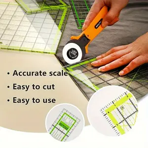 5-piece sewing tape set: Durable acrylic template with enhanced anti slip grip - perfect for precision stitching and quilting