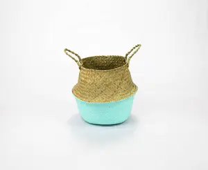Blue Seagrass Belly Basket Small