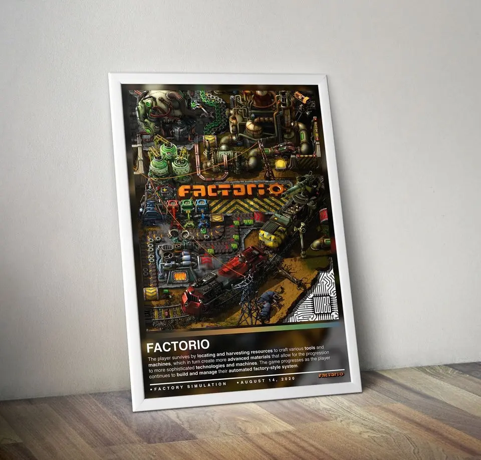 Factorio Poster, Gaming Poster Factorio Poster, Gaming Poster