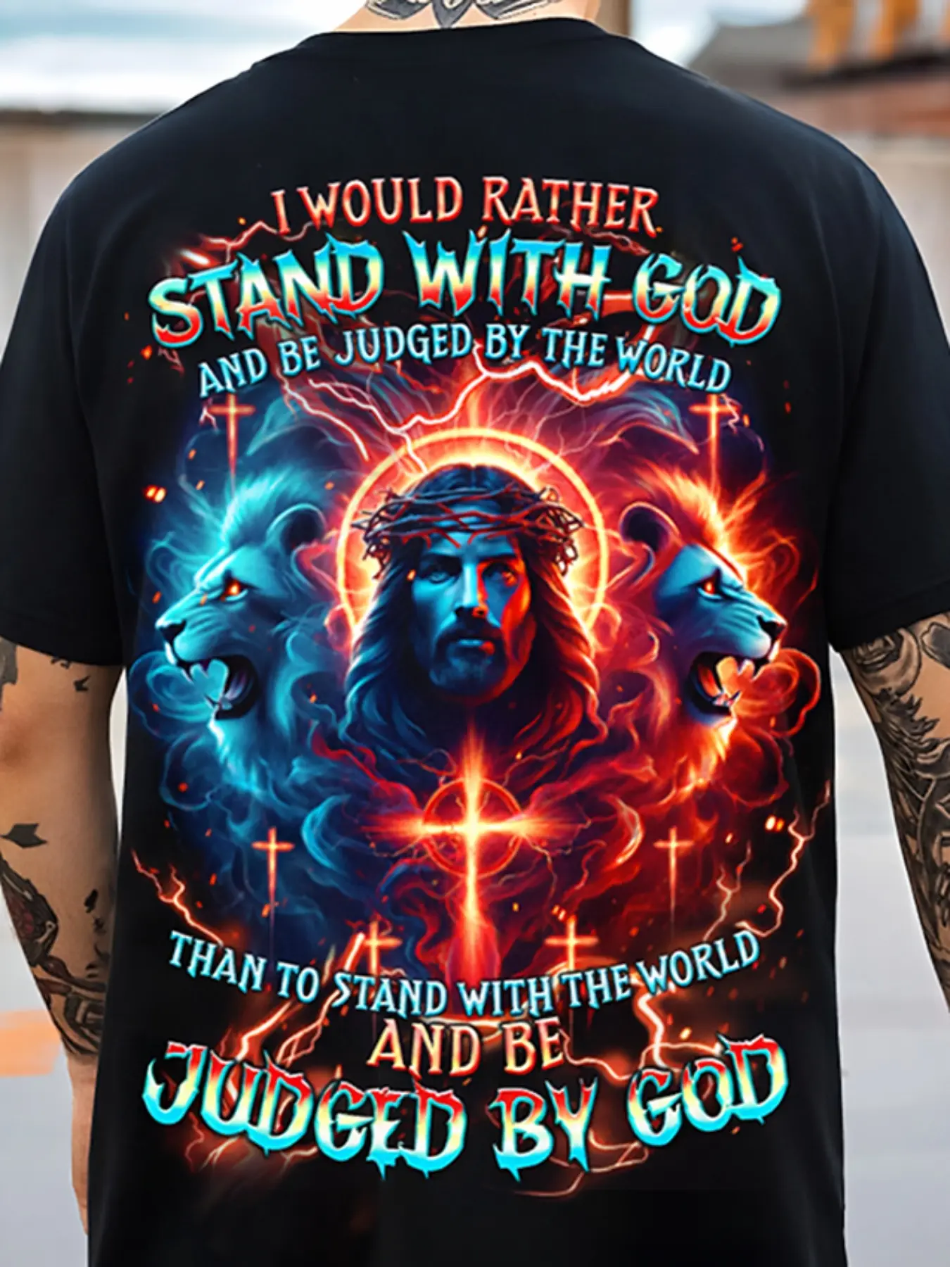 Men'S Christian Faith T-Shirt in Plus Sizes - Y2K Street Style, Featuring God'S Choice Print, Perfect for Church, Casual Outings, And As Christian Gifts - Machine Washable with a Crew Neck And Short Sleeves