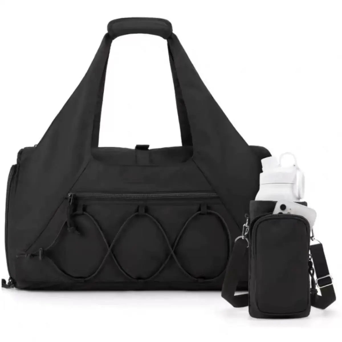 Gym Bag for Women Men, Waterproof Sports Workout Duffle Bag with Shoe Compartment and Wet Pocket, Large Travel Weekender Bag for Weekend Getaway Overnight, Carry-on